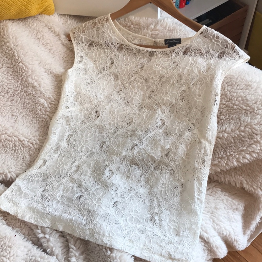 Lace Sleeveless Eddie Bauer Top